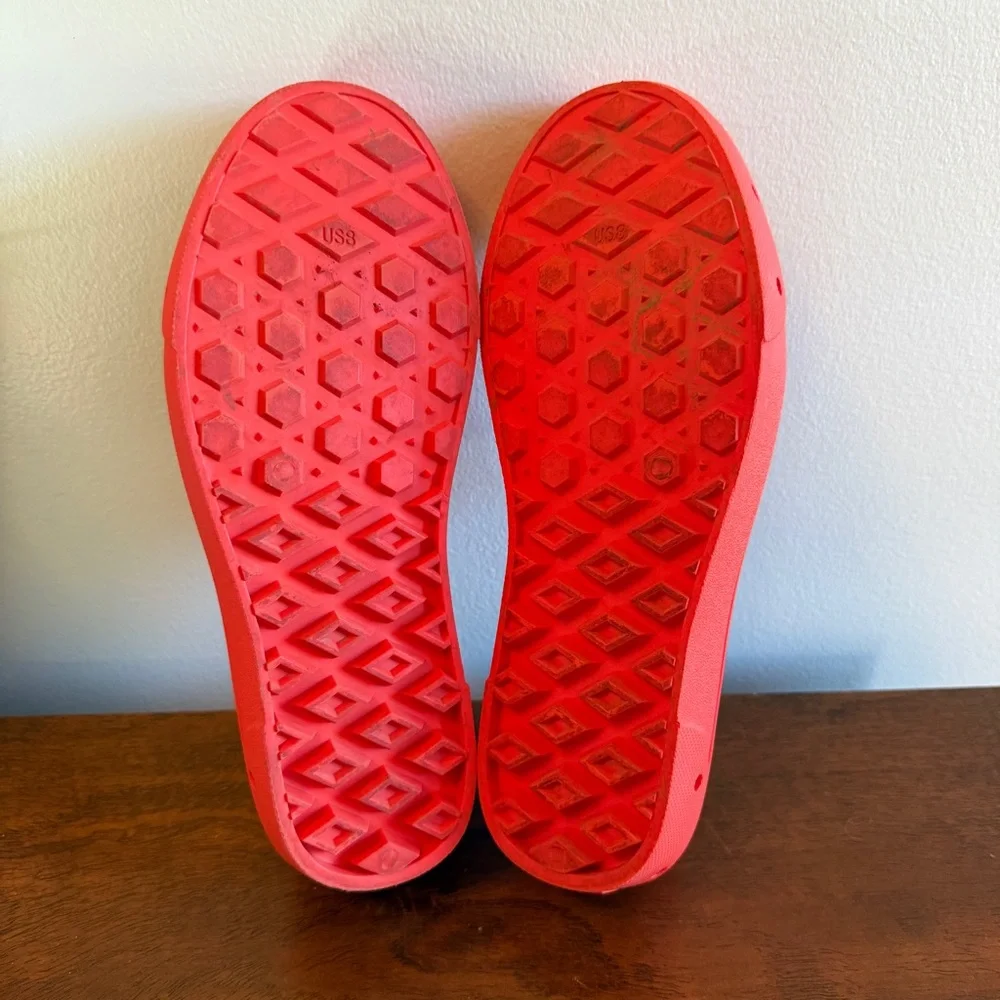 Vans Men’s Slip-On Perforated Boat Shoes in Red